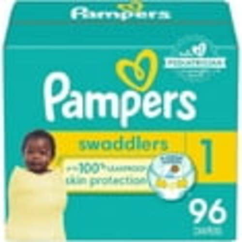Pampers Swaddlers Diapers - Size 1, 96 Count, Ultra Soft Disposable Baby Diapers