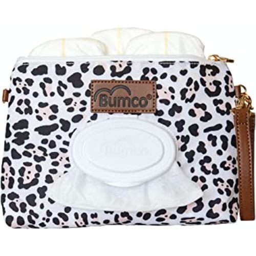 Bumco Diaper Clutch - Portable Wipes Dispenser & Baby Travel Essential, Airtight Baby Wipes Dispenser, Refillable Wipes Container, Travel Baby Essentials, Baby Wipe Dispenser, Diaper Bag Purse
