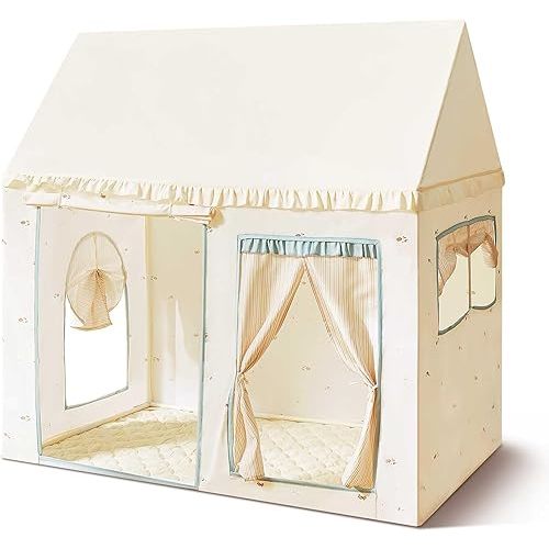 Tiny Land Kids Tent with Mat, Kids Play Tent for Toddlers, Playhouse for Kid Indoor, Ideal Toy Gift for 3+ Boys, Play Room Furniture
