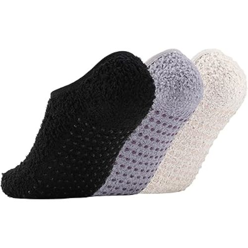 Bevigorio Slipper Socks for Women with Grippers Non Slip Fuzzy Socks with Grips Womens Grippy Grip Hospital Home Gifts