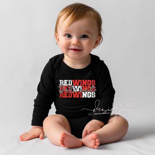 Redwings Infant And Toddler Apparel | Detroit Hockey For Kids, Redwing Style | Game Day Onesie | Detroit Hockey Mini Fan Gift