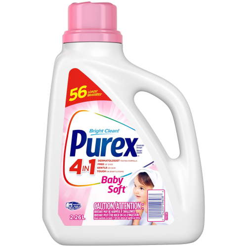 Purex 4 in 1 Baby Soft Liquid Laundry Concentrated Detergent, 2.26 Litres, 56 Loads, 2.26 Litres, 56 Loads