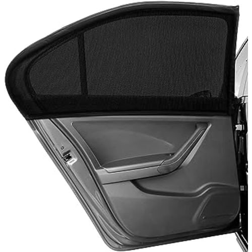 Car Window Shade, 2 Pack Car Sun Shade for Rear Window Baby, High Stretchy Car Universal, Suitable for mid-Size Cars and SUVs, Breathable Heat Insulation Anti-UV Protection Privacy