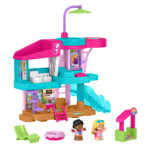 Fisher-Price Little People Barbie Beach House Toddler Playset with Figures & Accessories