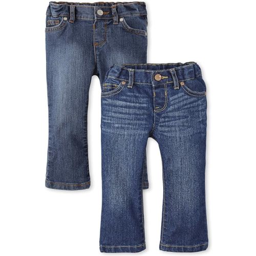 The Children's Place Baby Toddler Girls Basic Bootcut Jeans