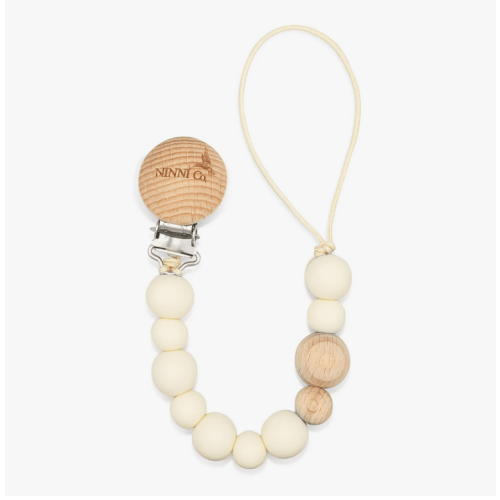 Ninni Co. Marshmallow Cream Pacifier Clip