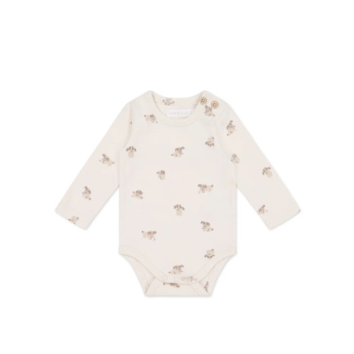Organic Cotton Fernley Bodysuit - Sasha Puppy Tofu