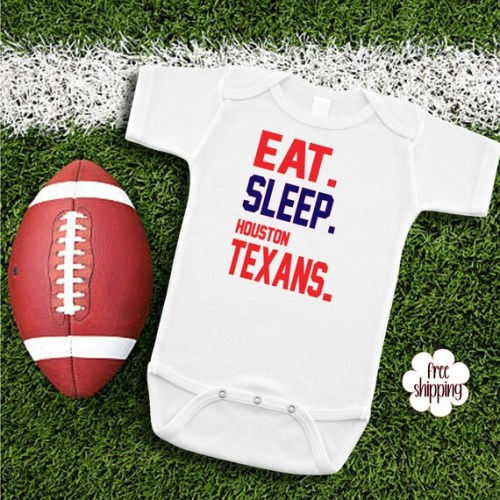 Eat Sleep Football Baby Bodysuit, Houston Football, Houston Football Baby Gift, Baby Shower Gift - Etsy
