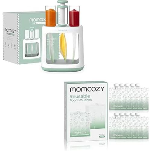 Momcozy Squeeze Station+ 5oz Reusable Food Pouches