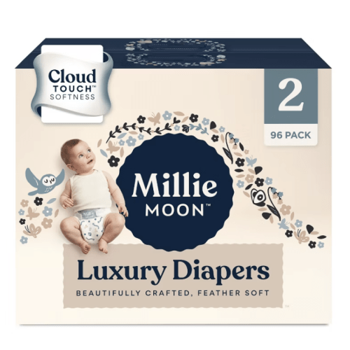 Millie Moon Luxury Disposable Diapers - (Select Size and Count)