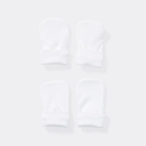 Dymples Baby Mitten 2 Pack - White - Size One Size