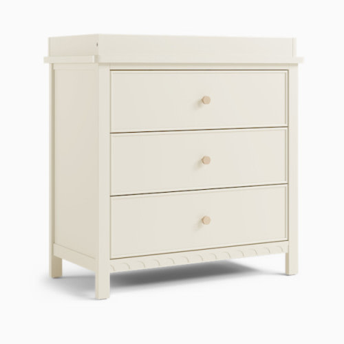 Sasha 3 Drawer Chest with Changing Topper - Frosted Oat