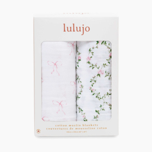 Muslin Swaddles (2 Pack) - Vintage Bows/ Rose Trellis
