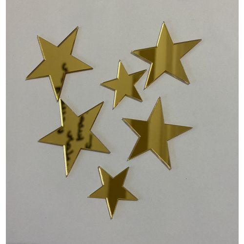 Star Acrylic Wall Art, Nursery Wall Decor, Bedroom Decoration, Ceiling Stars, Small Stars Mirrors
