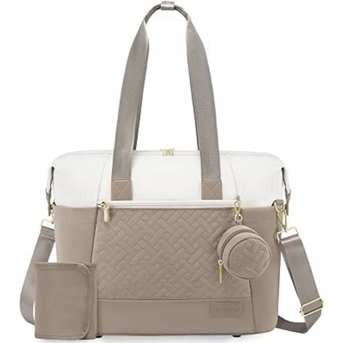 LOVEVOOK Diaper Bag Tote, Large Baby Diaper Bag Waterproof Travel Diaper Tote with Changing Pad