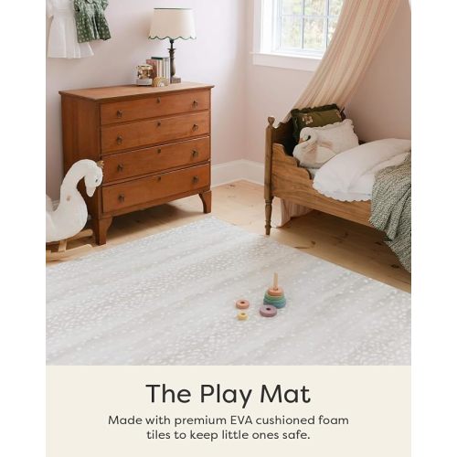 Baby Play Mat – 4x6 Shea Fawn – Set of 6 Tiles – Cushioned EVA Foam Play Mat for Floor, Soft Interlocking Baby Crawling Mats for Hard Floors