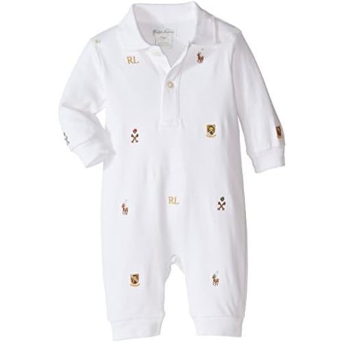 Polo Ralph Lauren Kids Baby Boy's Interlock Novelty Schiffli Coveralls (Infant)