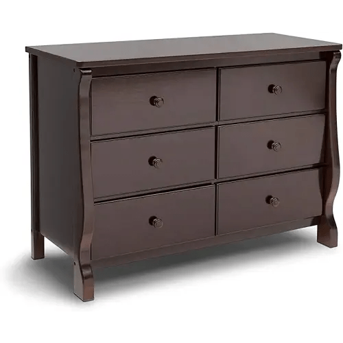 Delta Children Universal 6 Drawer Dresser, Greenguard Gold Certified, Dark Chocolate