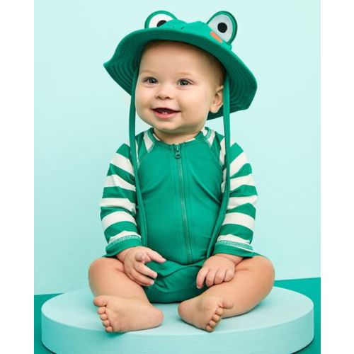 Baby Rashguard & Novelty Swim Hat Set