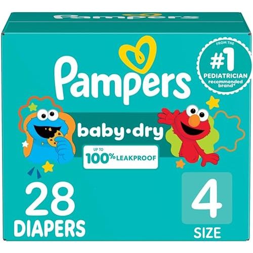 Pampers Diapers - Baby Dry - Size 5, 24 Count, Absorbent Disposable Infant Diaper (Packaging May Vary)