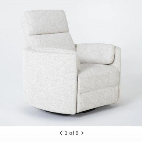Rayna Quartz Nursery 40" Power Swivel Glider Recliner | Rocker | USB | Living Spaces