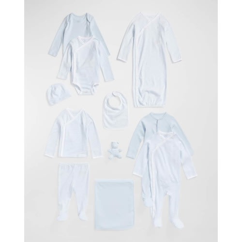 Boy's 11-Piece Organic Cotton Gift Set, Size Newborn-9M