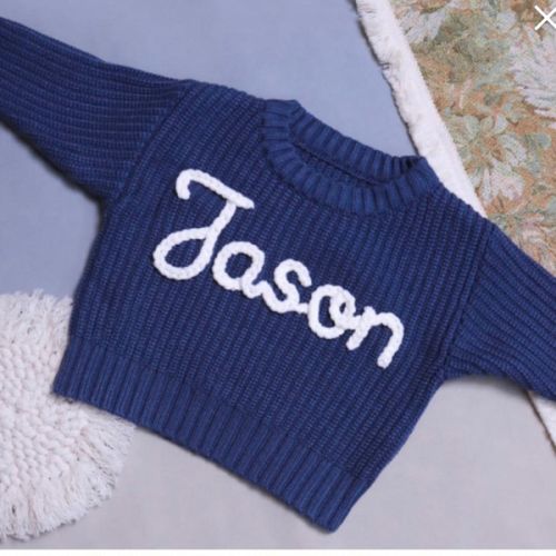 Personalized Baby Name Sweater with Name