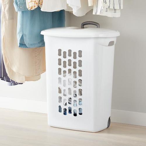 Rolling Hamper with Wheels | The Container Store