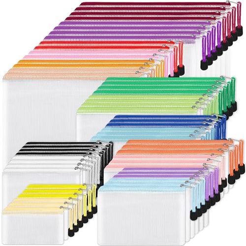 56 Count - 8 Sizes Plastic Travel Waterproof Pouch
