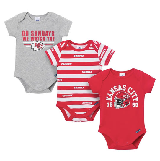 Gerber NFL baby-boys Nfl 3-pack Onesie Bodysuit
