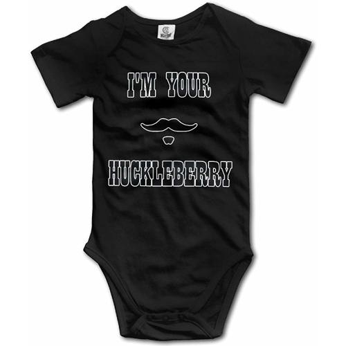 Pengshiliu I'm Your Huckleberry Doc Holliday Infant Toddler Climbing Bodysuit Short Sleeve Romper Jumpsuit Black