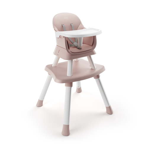 HARPPA Baby High Chair, 8 in 1 Toddler Dining Booster Seat for Baby Girl, Pink