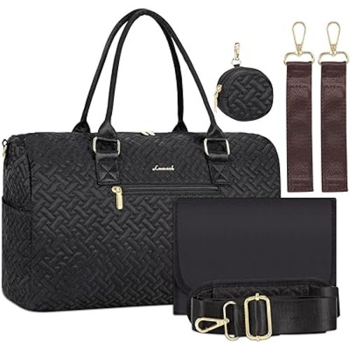 LOVEVOOK Diaper Bag Tote with Pacifier Case and Changing Pad, Large Capacity Mommy Bag for Hospital and Weekender Travel, Functional Baby Bag Newborn Baby Essential