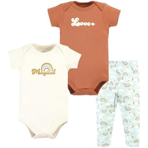 Hudson Baby Unisex Cotton Bodysuit and Pant Set