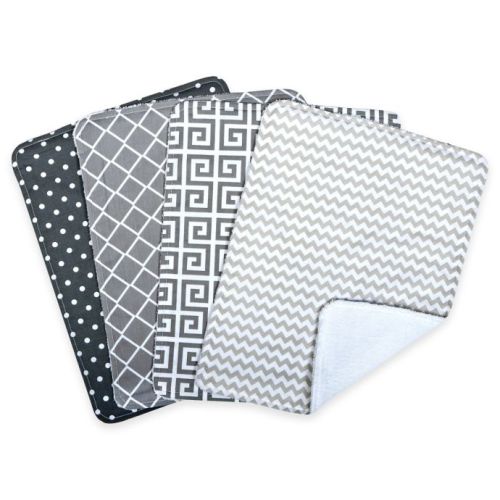 Trend Lab® 4-Pack Ombre Burp Cloth Set in Grey