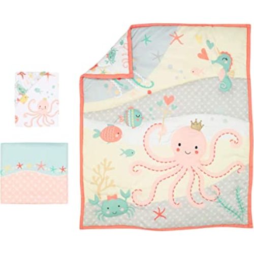 Bedtime Originals Ocean Mist 3Piece Crib Bedding Set, Multicolor