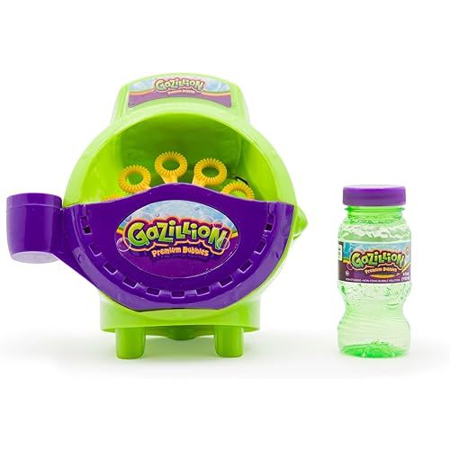 Gazillion Bubbles, Hurricane Bubble Making Machine - Portable Bubble Maker - Instant Bubble Creation - Outdoor Toy for Kids - 4 oz. Bubble Solution Included - Ages 3+