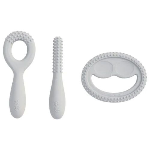 Ezpz - Oral Development Teething Tool Set - Grey - Smart Mom