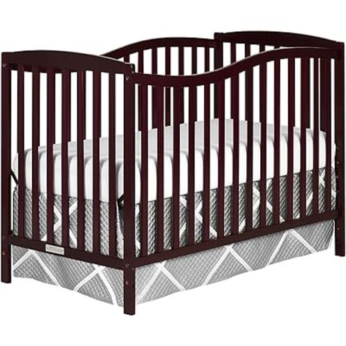 Dream On Me Chelsea 5-In-1 Convertible Crib In Cherry, JPMA Certified