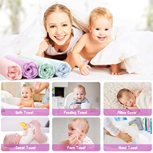 Orighty Baby Washcloths 24-Pack(7''x9''), Microfiber Coral Fleece Baby Towels, Super Soft and Absorbent Wash Cloths for Newborns, Infants and Toddlers, Gentle on Delicate Skin for Face Hands and Body - Pack of 24