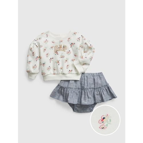 Baby Gap Logo Oufit Set in new off white, size: 0-3 M