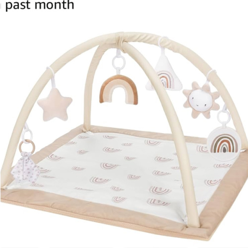 Washable Tummy Time Mat, Baby Play Gym with 6 Featured Toys and 12 Milestone Cards, Baby Gym for Infant & Toddler, Deluxe Larger Baby Play Mat, Baby Play Mats for Floor, Non Slip