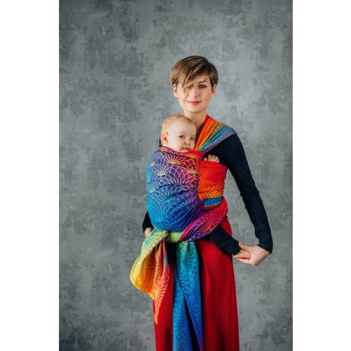 Long Woven Wrap, Rainbow - Lotus - Clearance!