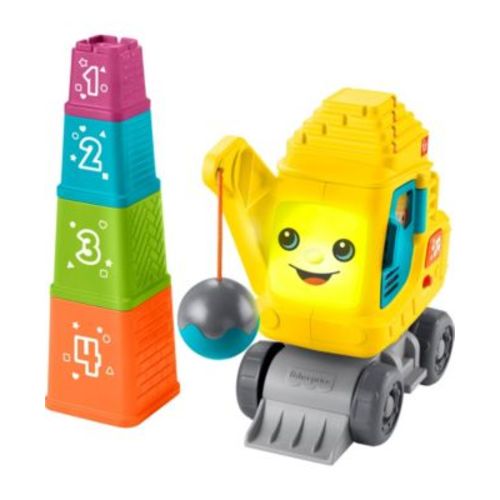 Count and Stack Crane Baby and Toddler Learning Toy with Blocks, Lights and Sounds