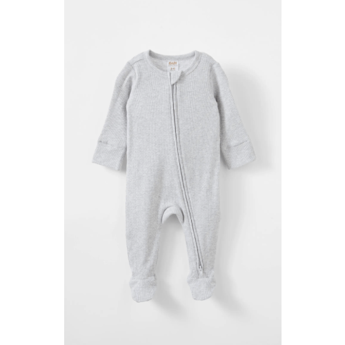 Organic Pointelle Zip All In One Romper, 0-3M