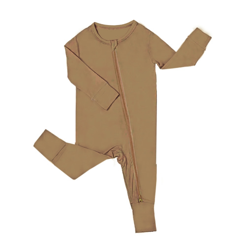 SXIMEE Unisex Baby Bamboo Viscose Pajamas with Mitten Cuffs Boys Girls 2 Way Zip Long Sleeve Sleepers