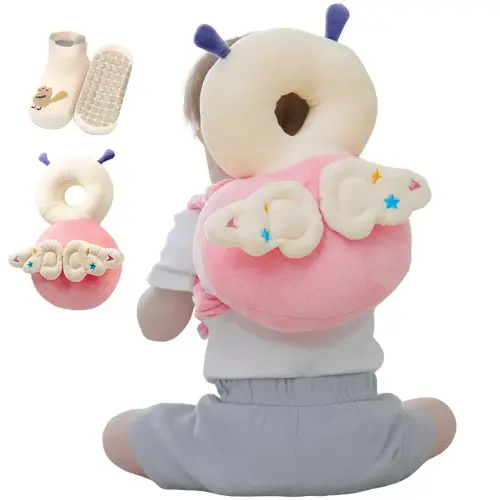 Baby Head Protector Backpack with Safety, Toddler Adjustable Head Protection for Baby Walking and Falling Crawling, 0.5-3 Years 6-36 Months, Elf
