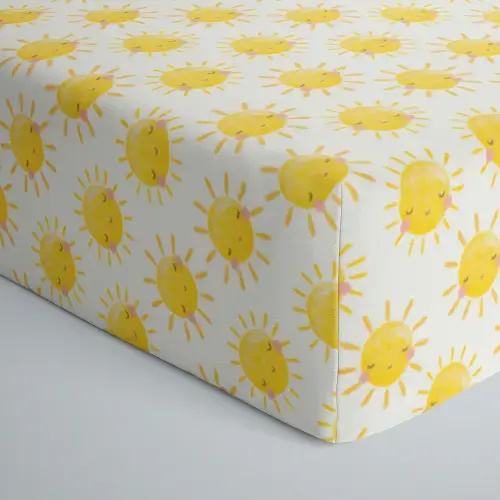 Fitted Crib Sheet - Sunshine, Little Sleepies