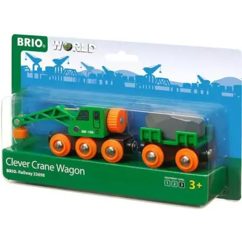 BRIO World Clever Crane Wagon