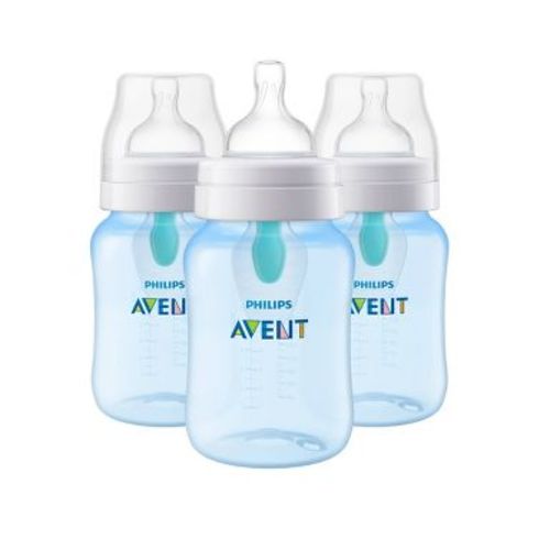 Philips Avent Anti-Colic Baby Bottle with AirFree Vent - Blue - 9oz/3pk